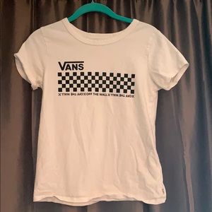 White Vans t-shirt size XS (Juniors)